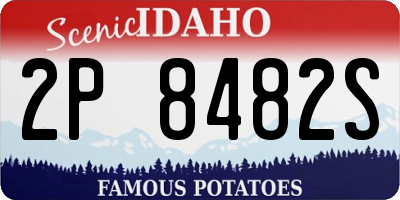 ID license plate 2P8482S