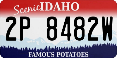 ID license plate 2P8482W