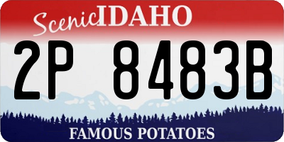 ID license plate 2P8483B