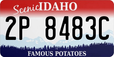 ID license plate 2P8483C