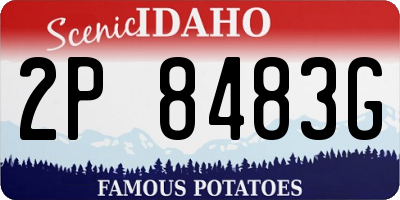 ID license plate 2P8483G