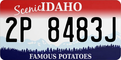 ID license plate 2P8483J