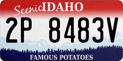ID license plate 2P8483V