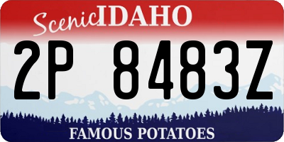 ID license plate 2P8483Z