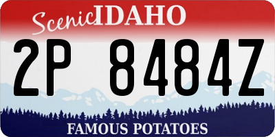ID license plate 2P8484Z