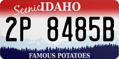 ID license plate 2P8485B