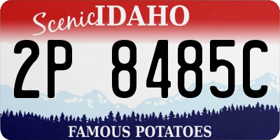 ID license plate 2P8485C