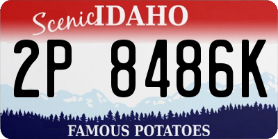 ID license plate 2P8486K