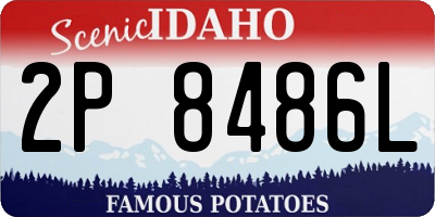 ID license plate 2P8486L