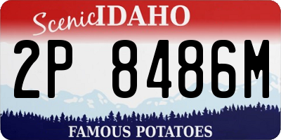 ID license plate 2P8486M