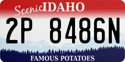 ID license plate 2P8486N