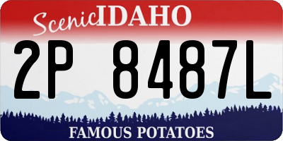 ID license plate 2P8487L