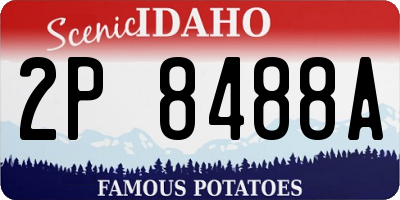 ID license plate 2P8488A