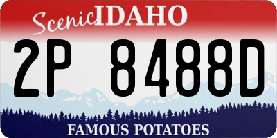 ID license plate 2P8488D