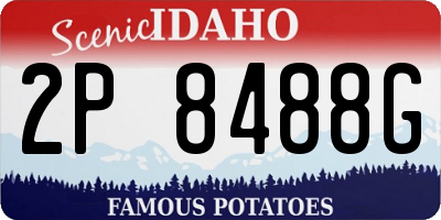 ID license plate 2P8488G