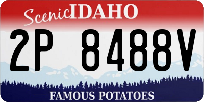 ID license plate 2P8488V