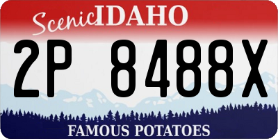 ID license plate 2P8488X