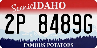 ID license plate 2P8489G