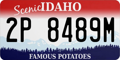 ID license plate 2P8489M