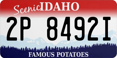 ID license plate 2P8492I