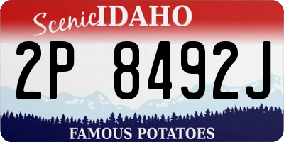 ID license plate 2P8492J
