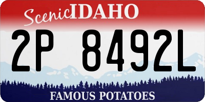 ID license plate 2P8492L