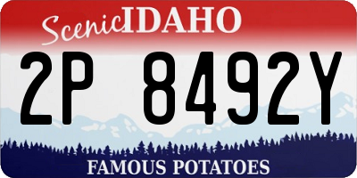 ID license plate 2P8492Y