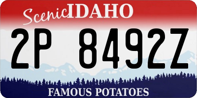 ID license plate 2P8492Z