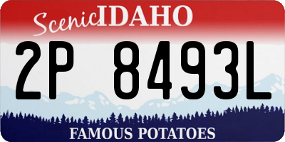 ID license plate 2P8493L