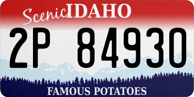 ID license plate 2P8493O