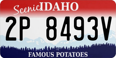 ID license plate 2P8493V
