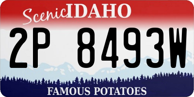 ID license plate 2P8493W