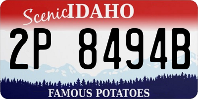 ID license plate 2P8494B