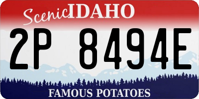 ID license plate 2P8494E