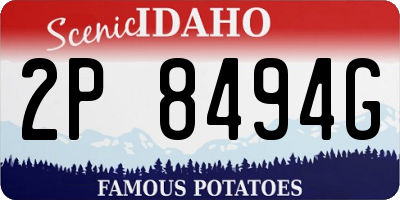 ID license plate 2P8494G
