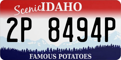 ID license plate 2P8494P