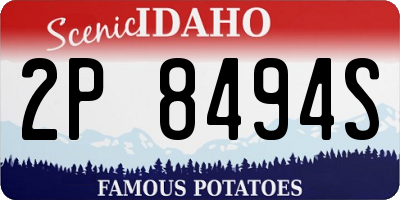 ID license plate 2P8494S