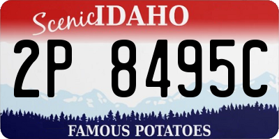 ID license plate 2P8495C