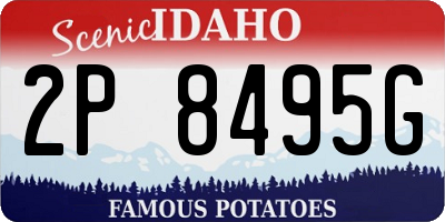 ID license plate 2P8495G