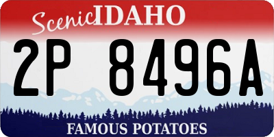 ID license plate 2P8496A