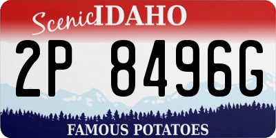 ID license plate 2P8496G