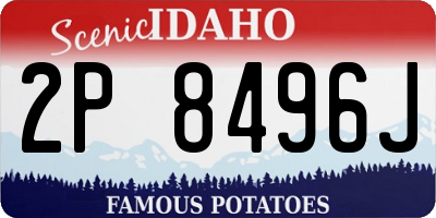 ID license plate 2P8496J