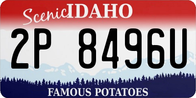 ID license plate 2P8496U