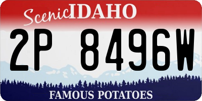 ID license plate 2P8496W
