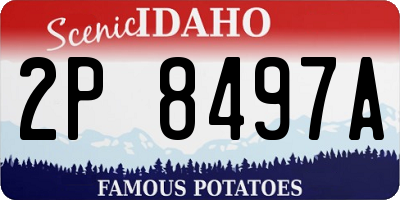 ID license plate 2P8497A