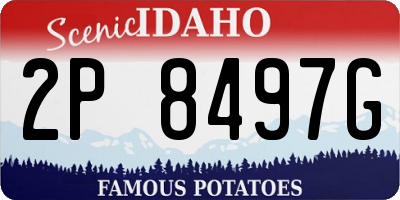ID license plate 2P8497G