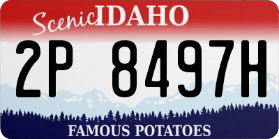 ID license plate 2P8497H