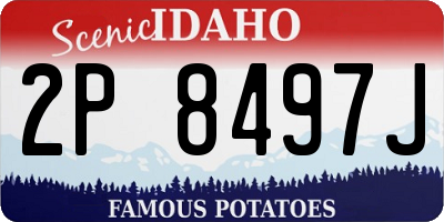 ID license plate 2P8497J