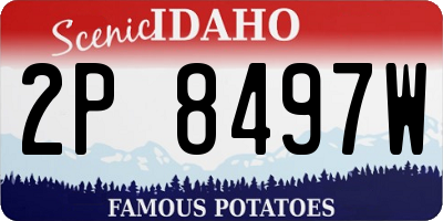 ID license plate 2P8497W