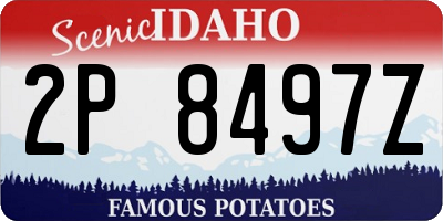 ID license plate 2P8497Z